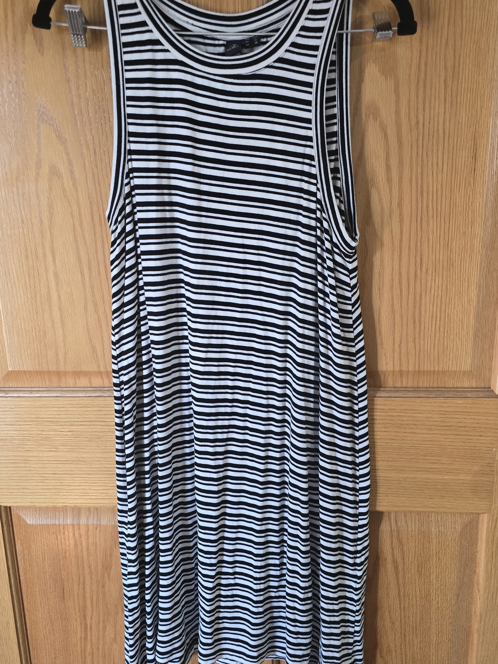 Volcom Black & White Striped High Neck Tank Dress - Size Large (L) | Skate Surf